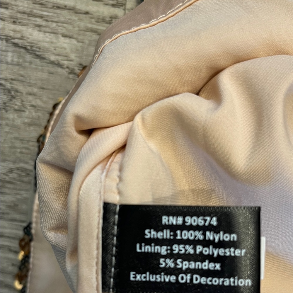 Boston Proper Gold and Brown Floral Mini Dress - Picture 9 of 9